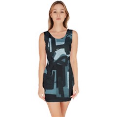 Abstract Art Sleeveless Bodycon Dress by ValentinaDesign