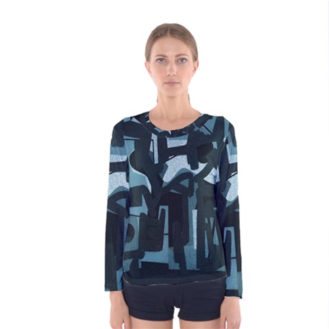 Abstract Art Women s Long Sleeve Tee by ValentinaDesign