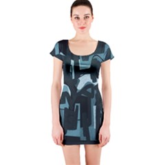 Abstract Art Short Sleeve Bodycon Dress by ValentinaDesign