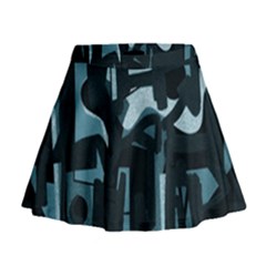 Abstract Art Mini Flare Skirt by ValentinaDesign