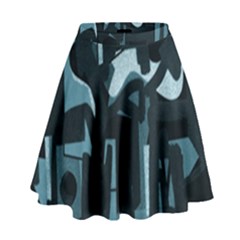 Abstract Art High Waist Skirt by ValentinaDesign