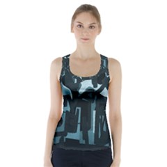 Abstract Art Racer Back Sports Top by ValentinaDesign