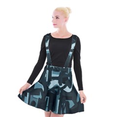 Abstract Art Suspender Skater Skirt by ValentinaDesign