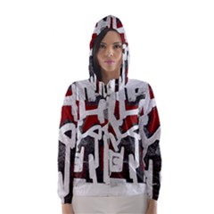 Abstract Art Hooded Wind Breaker (women)