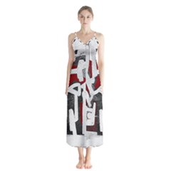 Abstract Art Chiffon Maxi Dress