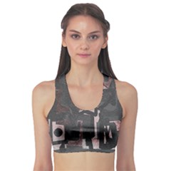 Abstract Art Sports Bra by ValentinaDesign