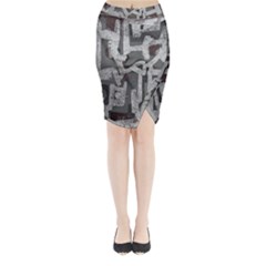 Abstract Art Midi Wrap Pencil Skirt by ValentinaDesign