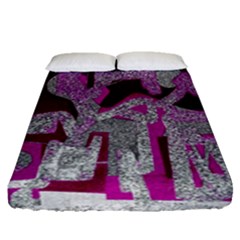 Abstract Art Fitted Sheet (queen Size) by ValentinaDesign