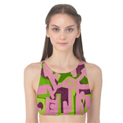 Abstract Art Tank Bikini Top by ValentinaDesign