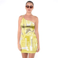 Abstract Art One Soulder Bodycon Dress