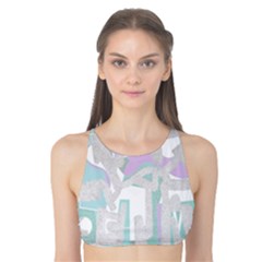 Abstract Art Tank Bikini Top by ValentinaDesign