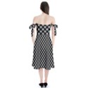 Pattern Shoulder Tie Bardot Midi Dress View2