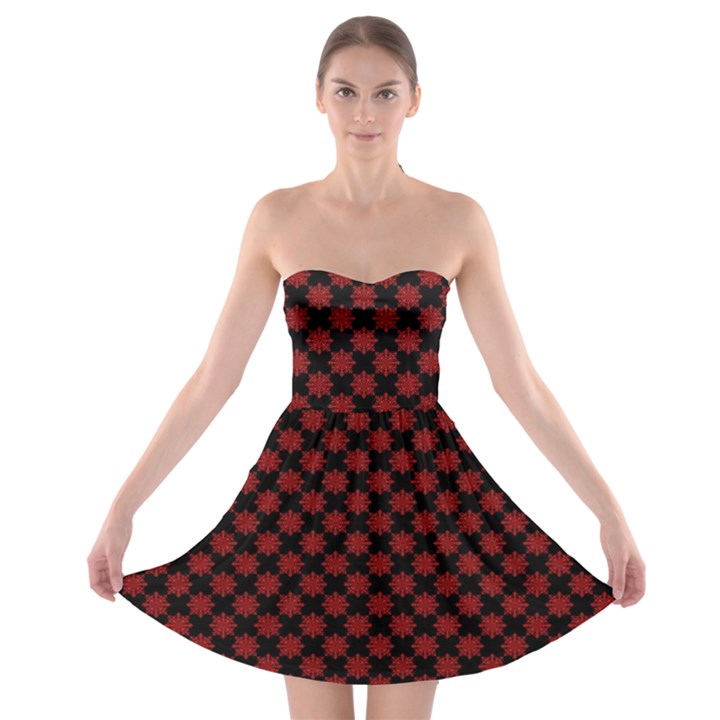 Pattern Strapless Bra Top Dress