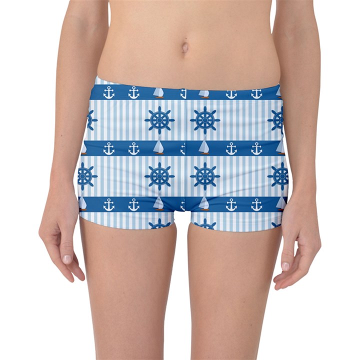 Sea pattern Boyleg Bikini Bottoms