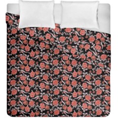 Roses Pattern Duvet Cover Double Side (king Size) by Valentinaart