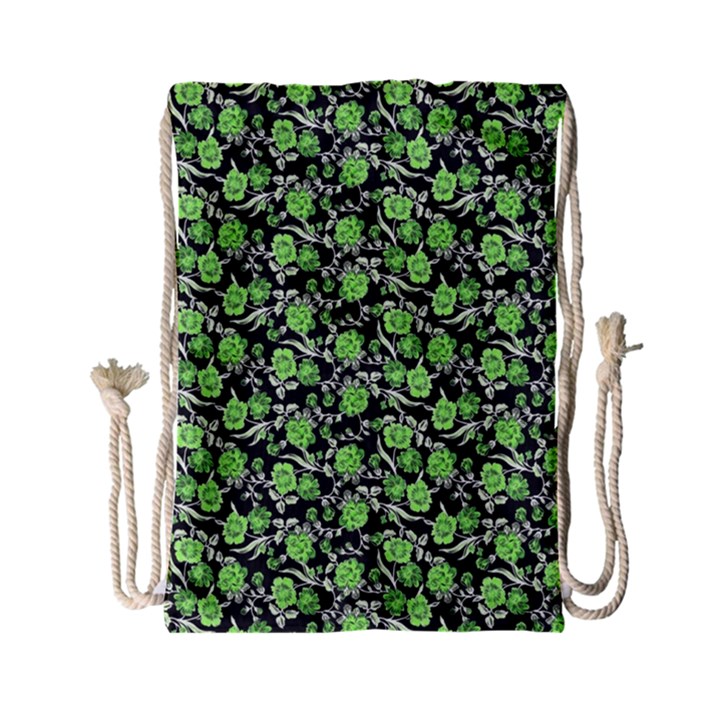 Roses pattern Drawstring Bag (Small)