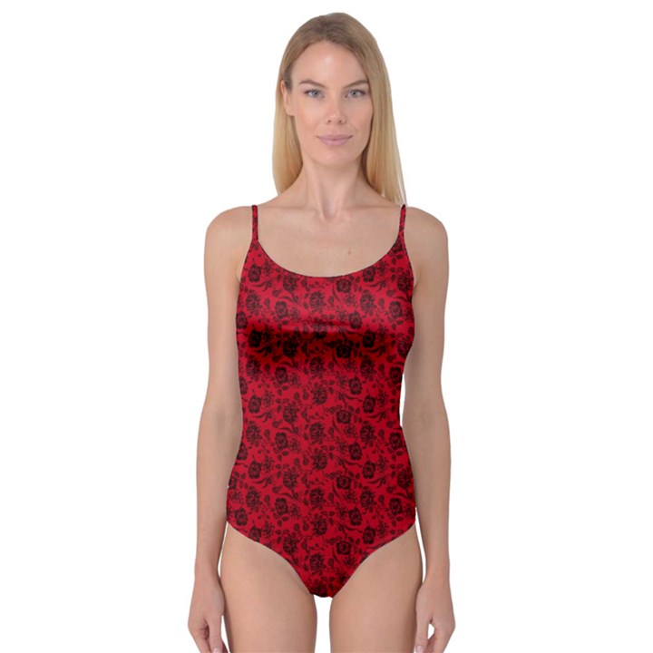 Roses pattern Camisole Leotard 