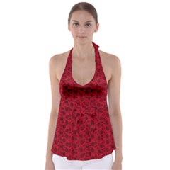 Roses Pattern Babydoll Tankini Top by Valentinaart