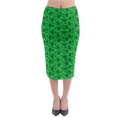 Roses Pattern Midi Pencil Skirt by Valentinaart