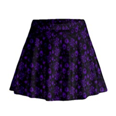 Roses Pattern Mini Flare Skirt by Valentinaart