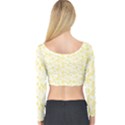 Roses pattern Long Sleeve Crop Top View2