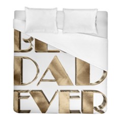 Best Dad Ever Gold Look Elegant Typography Duvet Cover (full/ Double Size) by yoursparklingshop