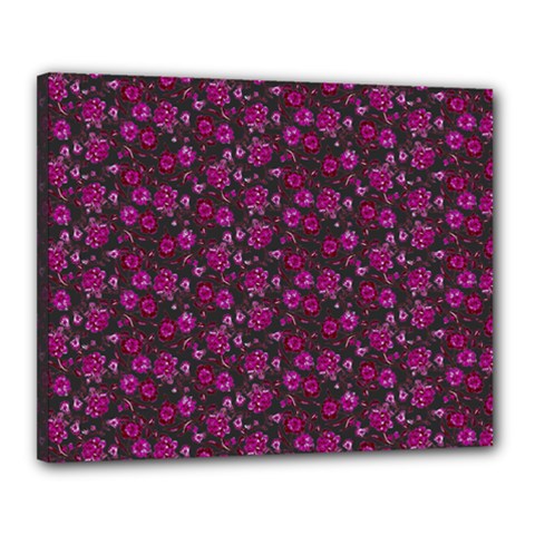 Roses Pattern Canvas 20  X 16  by Valentinaart