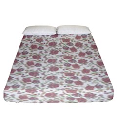 Roses Pattern Fitted Sheet (king Size) by Valentinaart