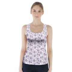 Roses Pattern Racer Back Sports Top by Valentinaart