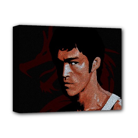 Bruce Lee Deluxe Canvas 14  X 11  by Valentinaart