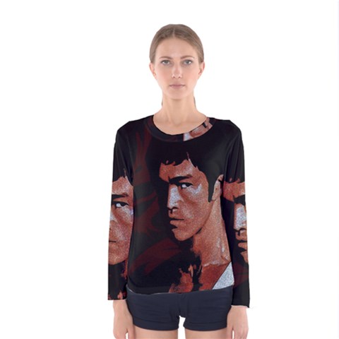 Bruce Lee Women s Long Sleeve Tee by Valentinaart