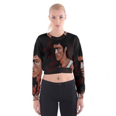 Bruce Lee Cropped Sweatshirt by Valentinaart