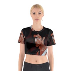 Bruce Lee Cotton Crop Top by Valentinaart