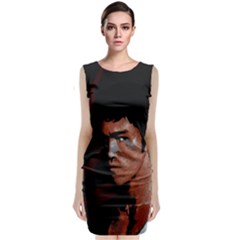 Bruce Lee Sleeveless Velvet Midi Dress by Valentinaart