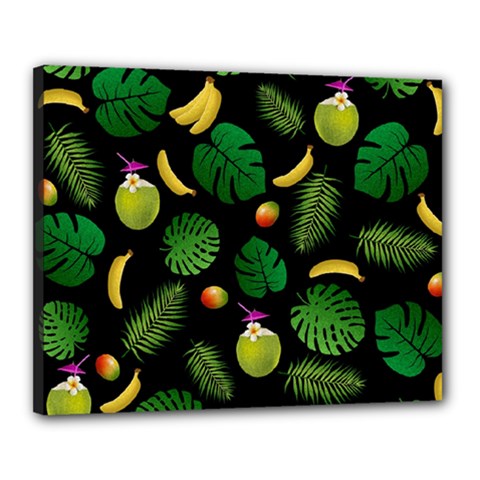 Tropical Pattern Canvas 20  X 16  by Valentinaart