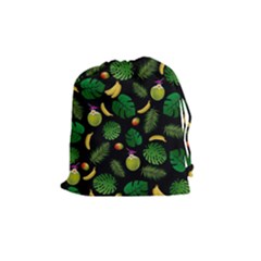 Tropical Pattern Drawstring Pouches (medium)  by Valentinaart