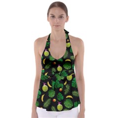 Tropical Pattern Babydoll Tankini Top by Valentinaart