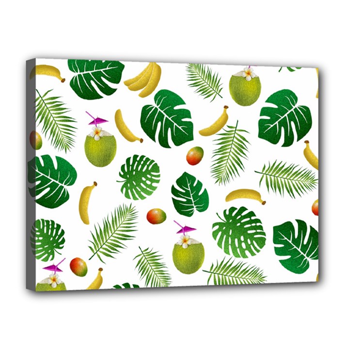 Tropical pattern Canvas 16  x 12 