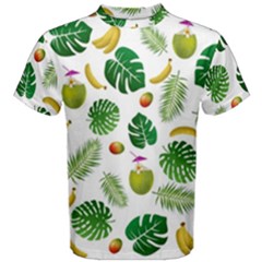 Tropical pattern Men s Cotton Tee