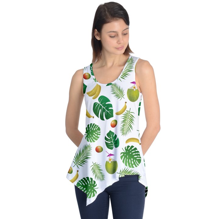 Tropical pattern Sleeveless Tunic