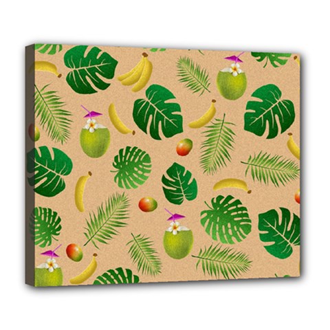 Tropical Pattern Deluxe Canvas 24  X 20   by Valentinaart