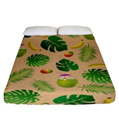 Tropical Pattern Fitted Sheet (king Size) by Valentinaart