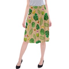 Tropical Pattern Midi Beach Skirt by Valentinaart