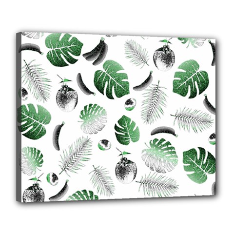 Tropical Pattern Canvas 20  X 16  by Valentinaart