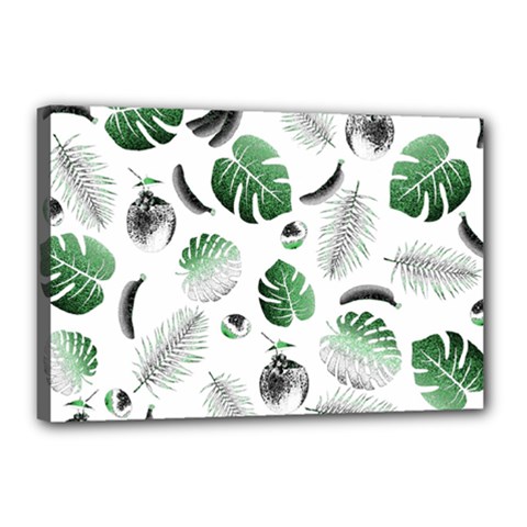 Tropical Pattern Canvas 18  X 12  by Valentinaart