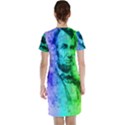 Abraham Lincoln Portrait Rainbow Colors Typography Short Sleeve Nightdress View2