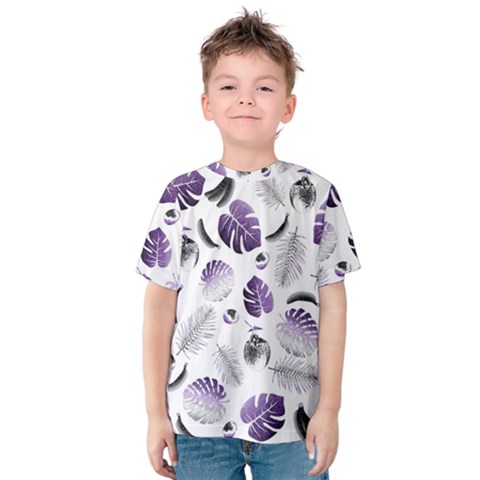 Tropical Pattern Kids  Cotton Tee by Valentinaart