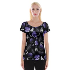 Tropical Pattern Women s Cap Sleeve Top by Valentinaart