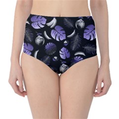 Tropical Pattern High-waist Bikini Bottoms by Valentinaart