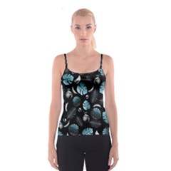 Tropical Pattern Spaghetti Strap Top by Valentinaart